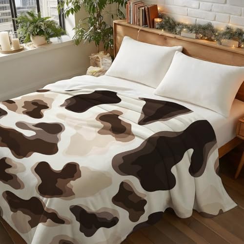 Beige Brown Blanket - Modern Microfiber Throw,Gifts for Kids Adult