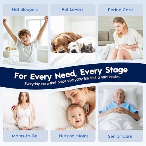 Waterproof Mattress Pad Queen Size, Mattress Topper Cooling for Hot
