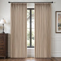 MIULEE Pinch Pleated Thick Linen Curtains 96 Inches Long 2 Panels Set