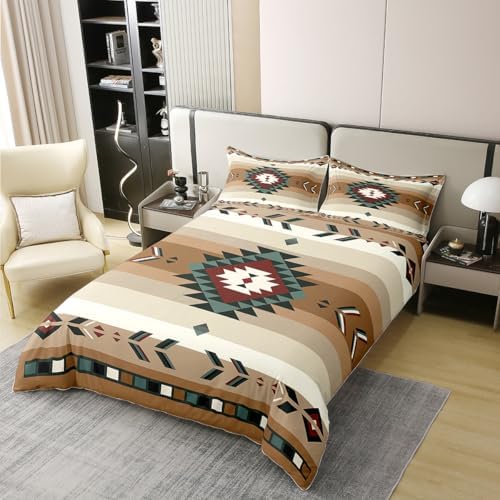 jejeloiu Southwest Native Design Duvet Cover Queen Size Ultra Soft
