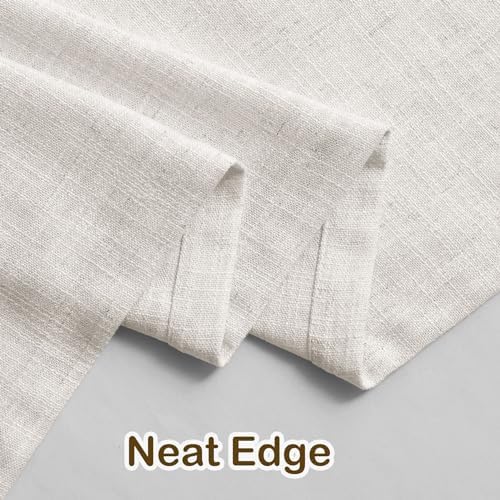 cololeaf Linen Textured Curtains 84 Inches Long Light Filtering