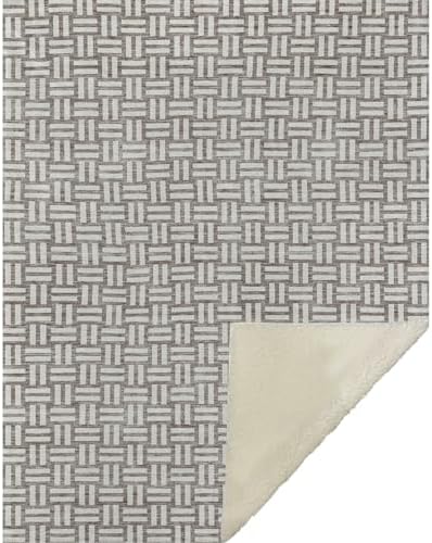Addison Rugs ASB925 Taupe 50" x 70" Oversized Sherpa Throw Blanket