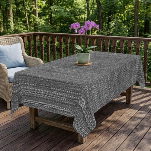 Grey Tablecloths 60" x 120”, Country Vintage Minimalist Solid Color