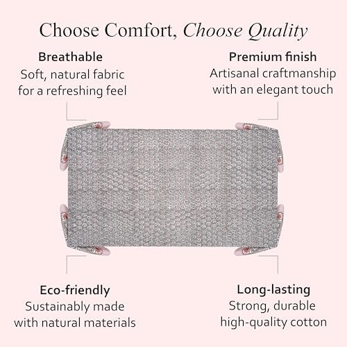 CPC Tablecloth 100% Cotton 60x60 Inch Indian Block Print Square Table