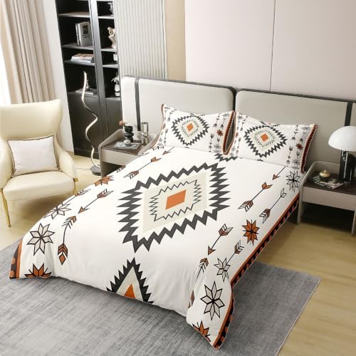 Feelyou Western Decor Duvet Cover 100% Cotton Queen Size Boho Arrow