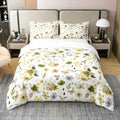 Erosebridal Wildflower Duvet Cover Set Olive Yellow Cream Butterfly
