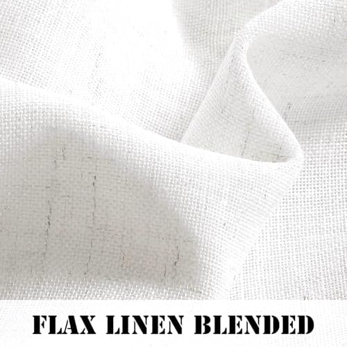 H.VERSAILTEX Natural Effect Extra Long Semi Sheer Curtains Made of