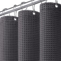 Waffle Weave Shower Curtain Heavyweight Cotton Fabric Charcoal Gray