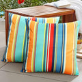 Pyonic Set of 2 Outdoor Pillow Covers Waterproof Throw Pillow Covers