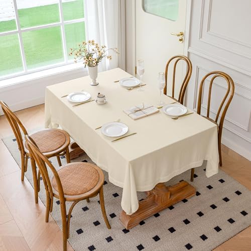 Linen World Linen Tablecloth 108x60 Inch, Rectangular Tablecloth