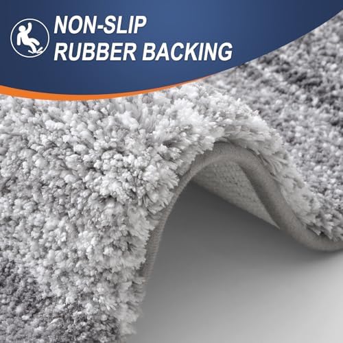 OLANLY Microfiber Bathroom Rugs Sets 3 Piece, Absorbent Bath Mats