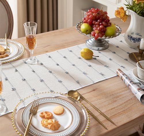 Caflife Boho Table Runner 108 Inchs Long for Modern Farmhouse Room