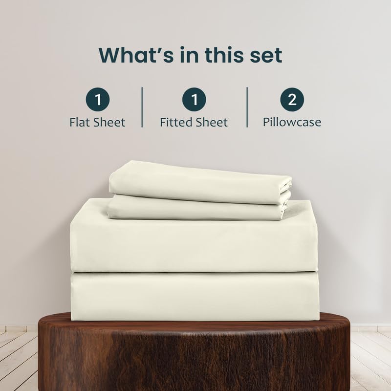 4 Piece Sheet Set – Real 400 Series 100% Egyptian Cotton, 7–9 Inch