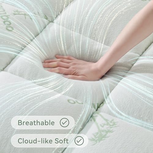 Anluoer Queen Mattress Topper Memory Foam Pillow Top Mattress Pad