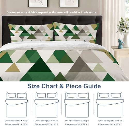 Batmerry Geometric Abstract King Size 100% Cotton Duvet Cover Sets