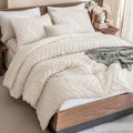 Andency California King Comforter Set Beige, 3 Pieces Cal King Boho
