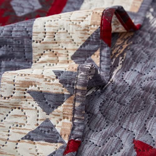 Black Bear Lodge Quilt Full/Queen Size Rustic Bedding Antlers