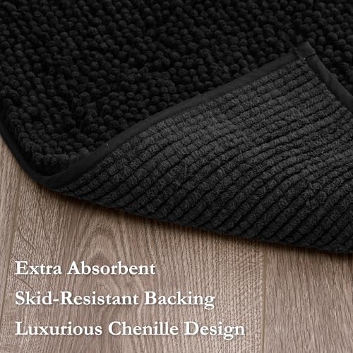 Creative Home Ideas Resort Collection Plush Chenille Bathroom Rugs
