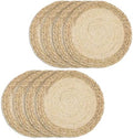 Garvee Boho Woven Placemats Set of 8, Natural Gourd Grass & Corn Husk