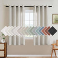H.VERSAILTEX Living Room Linen Curtains - Semi Sheer, Nickel Grommet