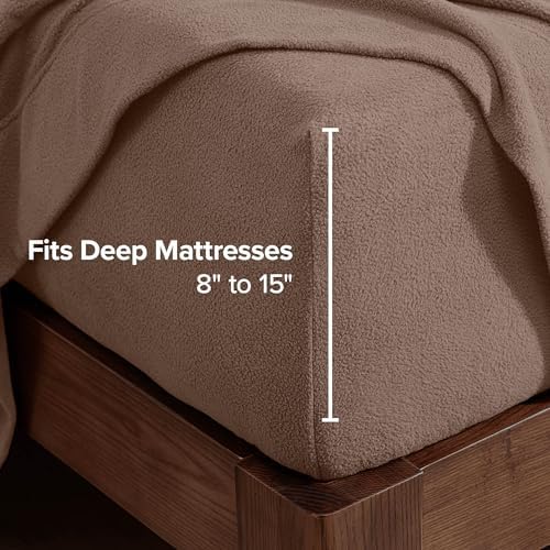 Bare Home Super Soft Fleece Sheet Set (King, Taupe)