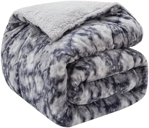 CHOSHOME Thick & Warm Sherpa Fleece Blanket Cal King for Winter Bed