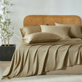Taupe Cooling Rayon Sheets Set Queen Soft Silky Smooth for Hot