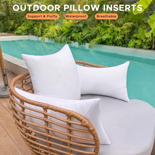 12 x 20 Outdoor Pillow Insert Set of 2 Lumbar Throw Pillow Inserts