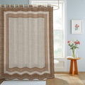 Shower Curtain Bathroom Set Modern Geometric Square Waterproof Fabric