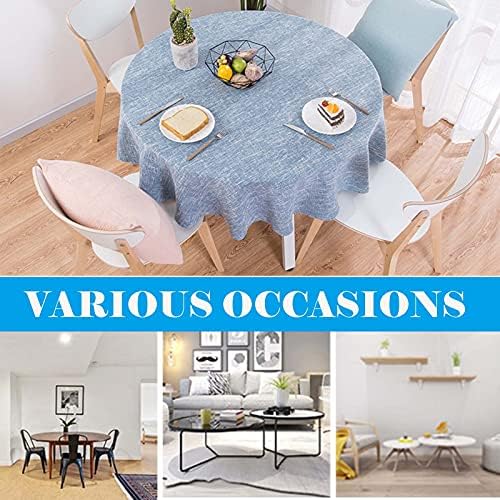 Tablecloth Linen Look Round Tablecloth 250cm, Table Cloths for Tables
