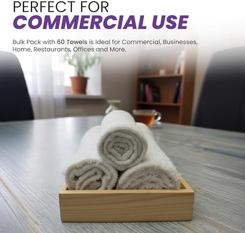 100% Cotton Terry Towels Cleaning Cloths, 5 lb Box - 60 Count
