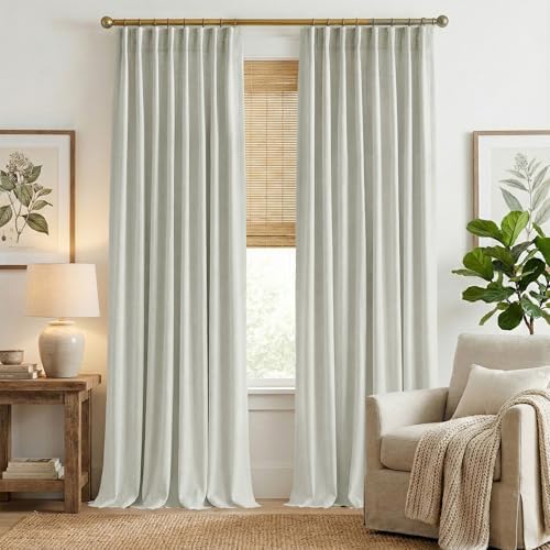 NICETOWN Room Darkening 108 inch Curtains for Bedroom, Rod Pocket/Back