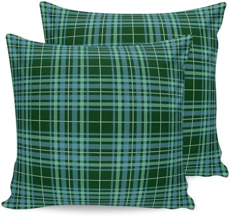 Pillow Covers 20x20 Set of 2, Buffalo Plaid Square Throw Pillow Covers