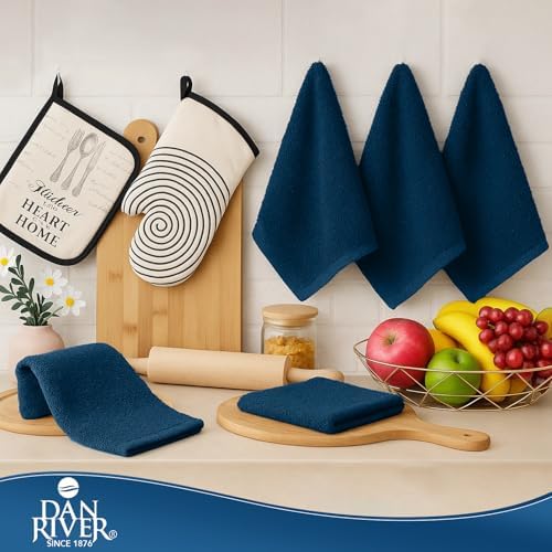 DAN RIVER Kitchen Bar Mops,Pack of 12,16 by 19 Inches,100% Cotton