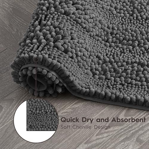 Laura Ashley – Astor Chenille Bath Mats | Set of 2| 100% Polyester