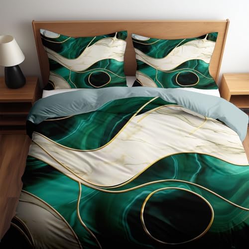 Gray Duvet Cover Queen Size Duvet Cover Set, with Abstract Marble