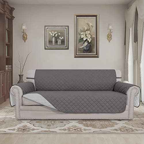 Easy-Going Reversible Sofa Cover, X-Large, Gray/Light Gray