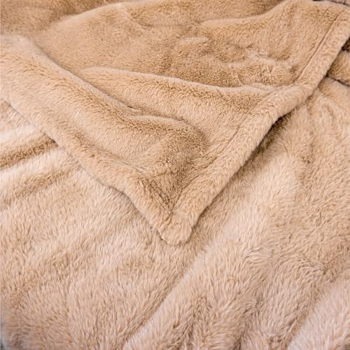 Northwest HGTV Super Luxe Faux Fur Throw Blanket, Ultra Soft