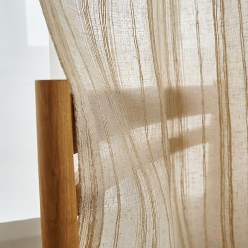 Bedroom Decore Window Treatments 96 Khaki Semi-Sheer 2 Pack Linen