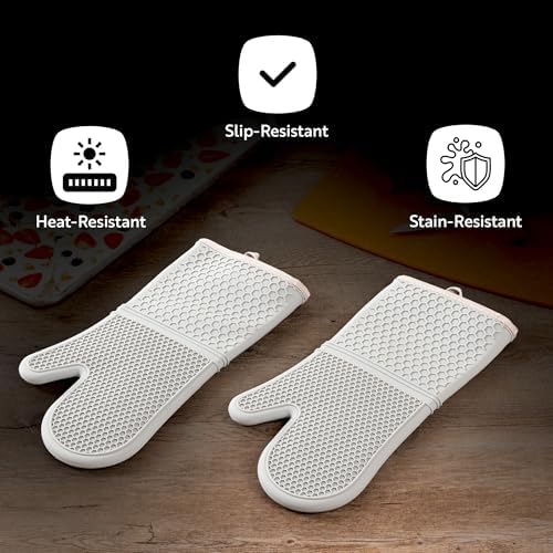 Restaurantware 2-Piece Oven Mitt Gloves Set 1 Case of 4.33 x 3.5 Inch