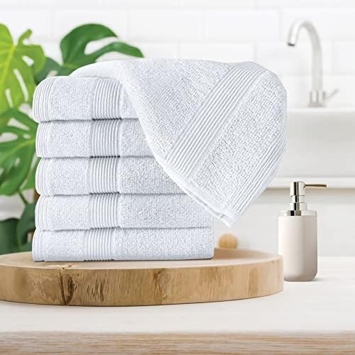 Belizzi Home Ultra Soft 6-Piece Hand Towel Set 16x28-100% Ringspun