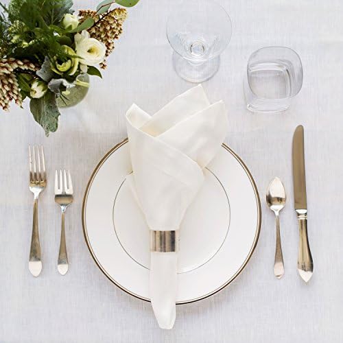 Huddleson Ivory Linen 90” Round Tablecloth Luxury Italian Linen