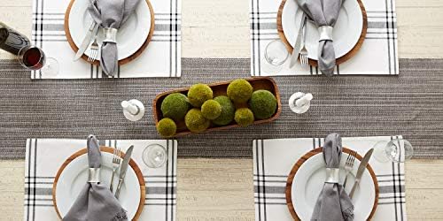 DII Variegated Tabletop Collection, Table Runner3x108, Gray