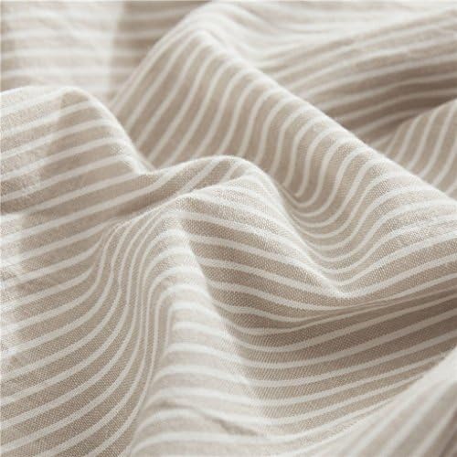 2-Piece 100% Washed Cotton Duvet Cover Simple Style Bedding Set with