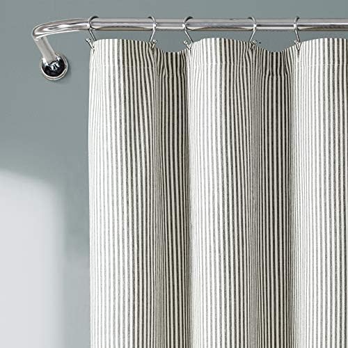 Lush Decor Vintage Stripe Yarn Dyed Cotton Shower Curtain, 72" x 72"