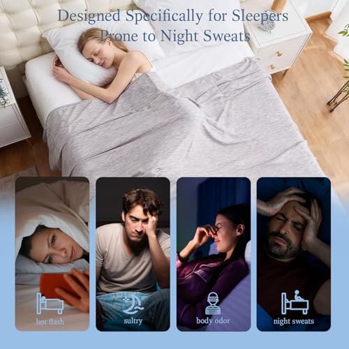 Cooling Blanket Queen Size, 90"x90" Cooling Blankets for Hot Sleepers