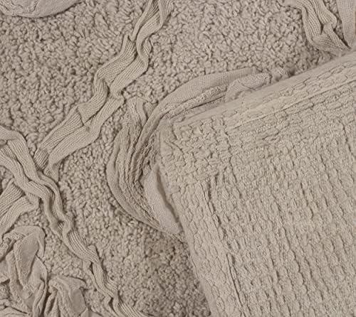 Home Weavers Modesto Bath Rug 100% Cotton Bathroom Rugs Set, Washable