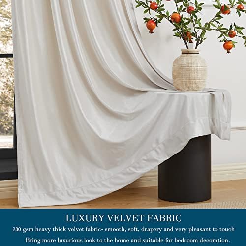PRIMROSE Cream Ivory Curtains 96 inch for Living Room,2 Panels Drapes