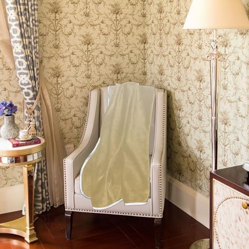 Gradient Khaki Plush Throw Blankets for Bed Couch and Living Room