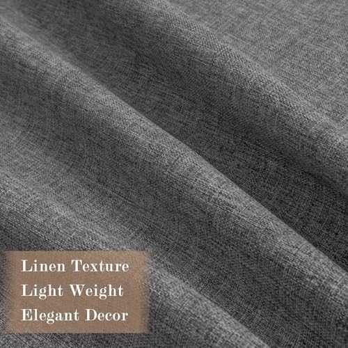 Fcosie Natural Grey Extra Long Pinch Pleated Curtains 108 Inches Long